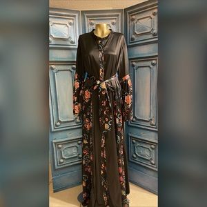 Beautiful Black Floral design Maxi dress